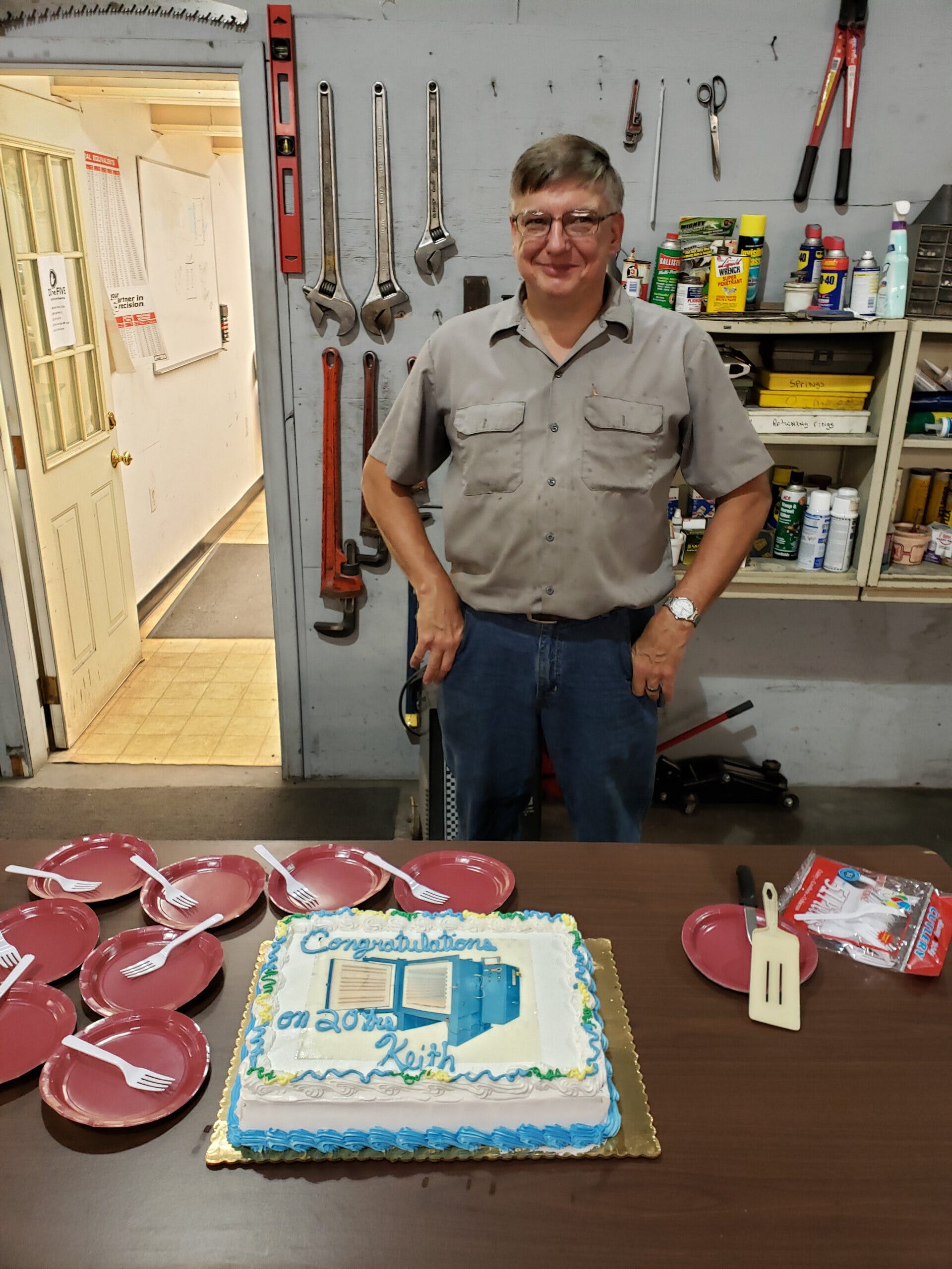 Master Furnace Assembler Keith Bailey marked 20 years with L&L