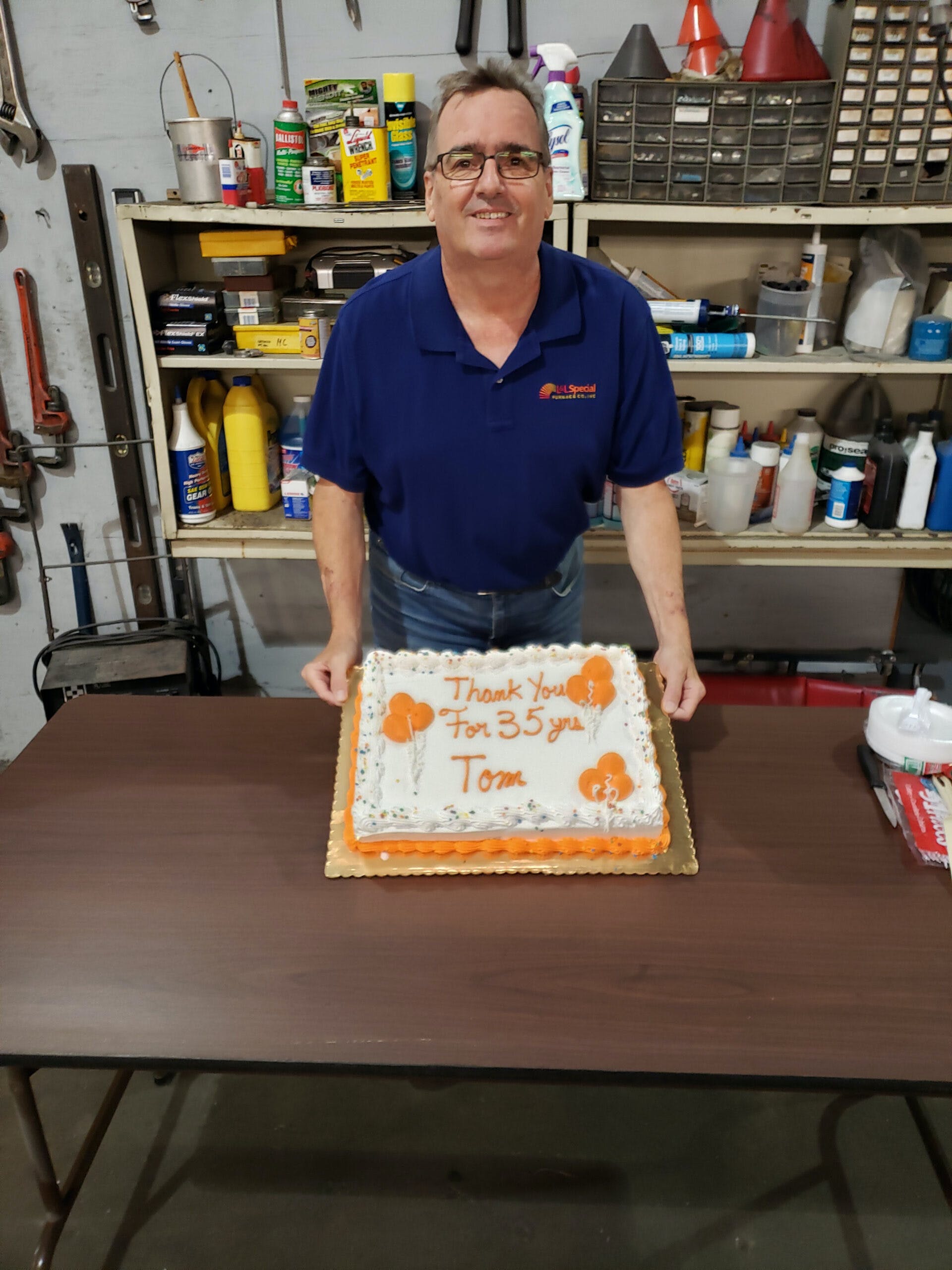 Sales Manager Tom Schultz celebrated his 35th Anniversary