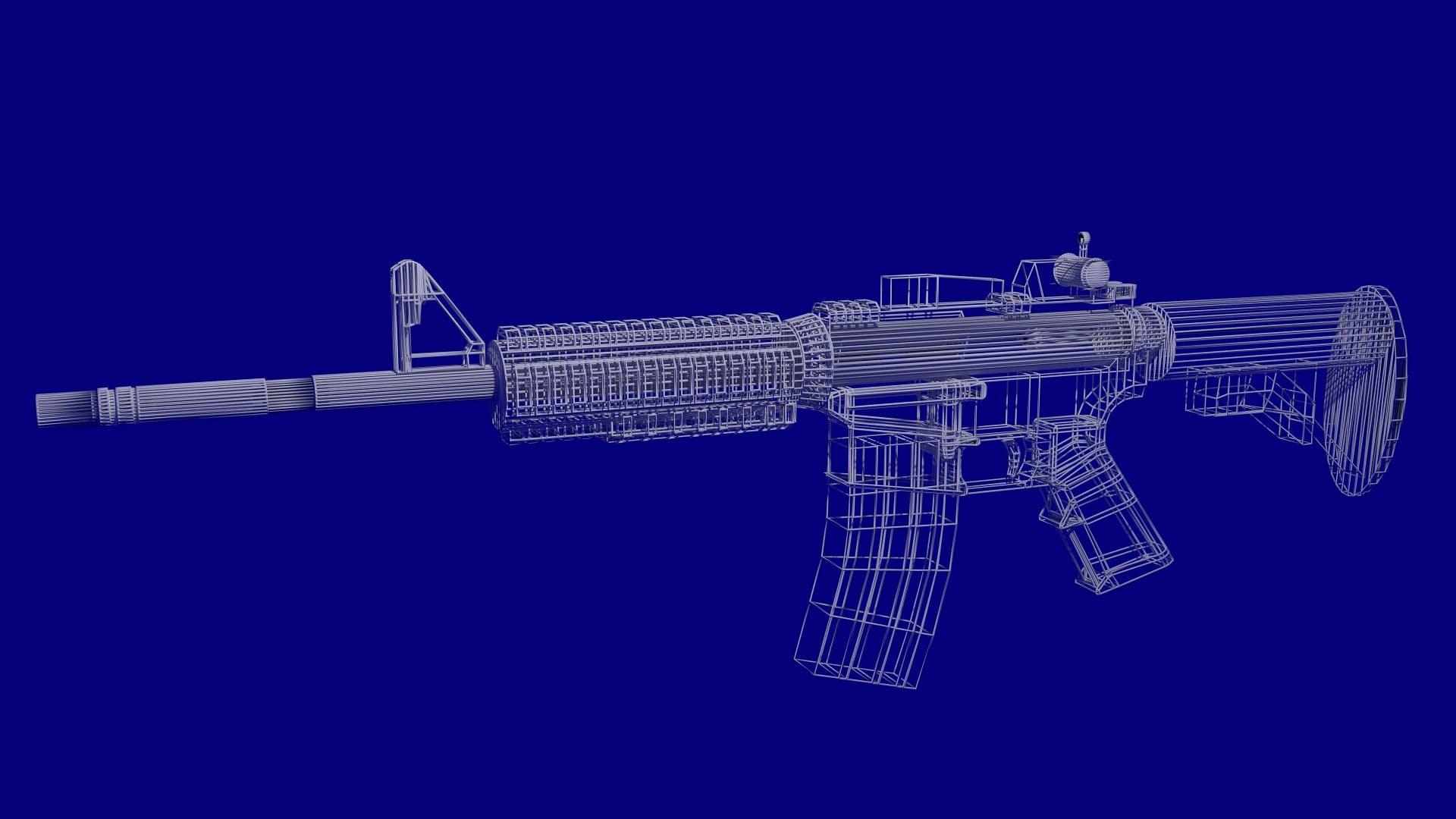 Rifle 3D model for manufacturing
