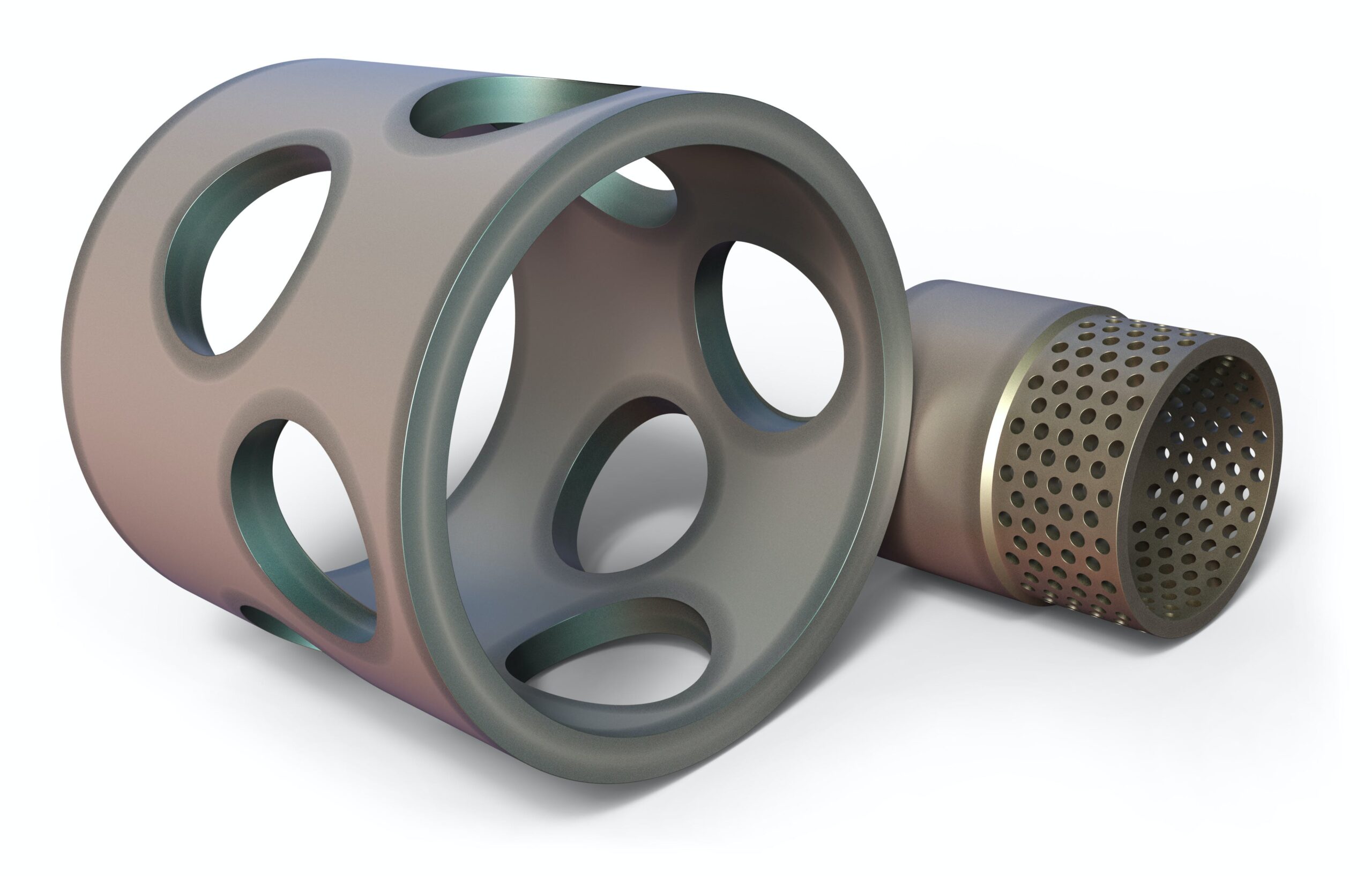 Ceramic Components Isolated On White. 3d Rendering